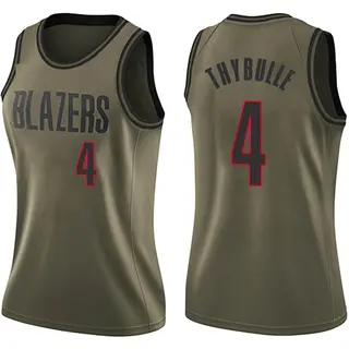 Women's Matisse Thybulle Portland Trail Blazers Green Salute to Service Jersey - Swingman