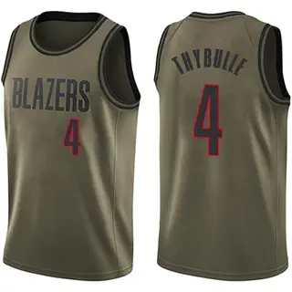 Youth Matisse Thybulle Portland Trail Blazers Green Salute to Service Jersey - Swingman